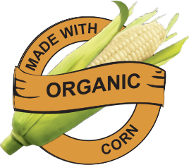 Made with Organic White Corn logo