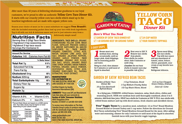 Yellow Taco Dinner Kit